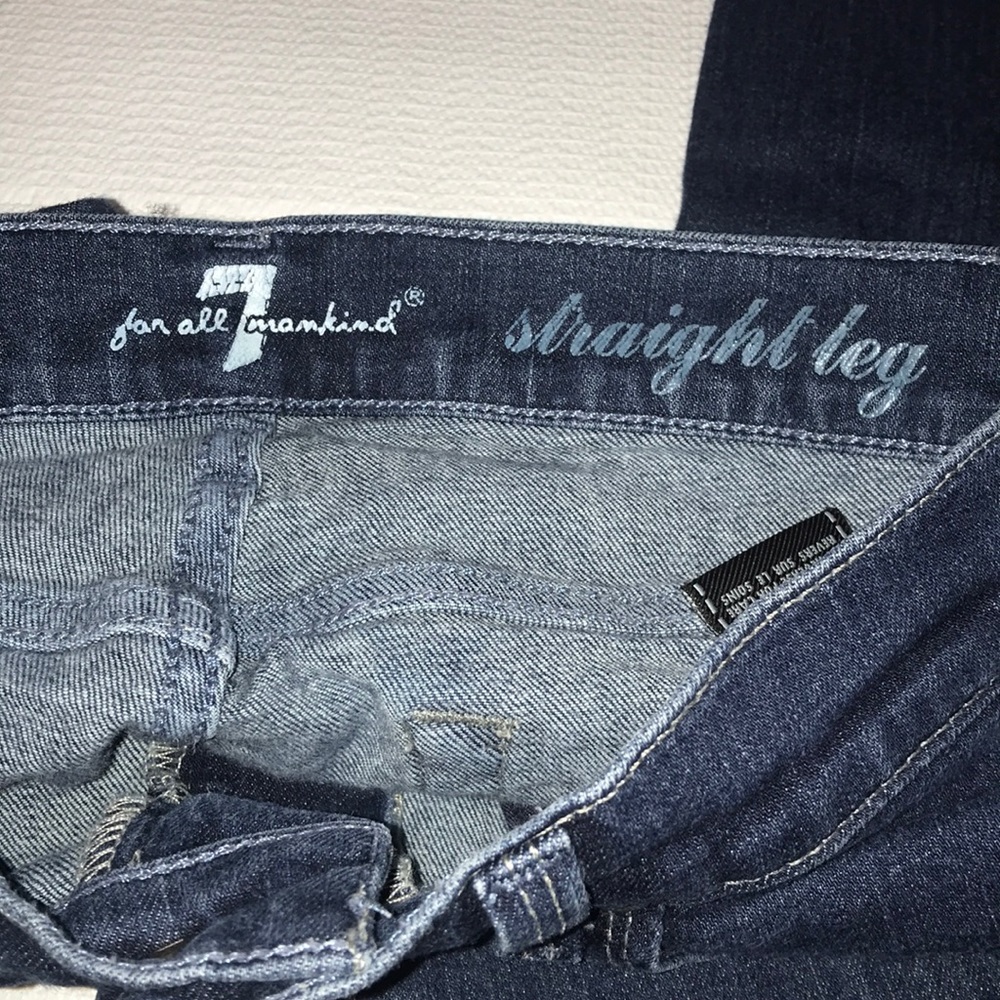 7 for all mankind women’s straight leg raw hem jea